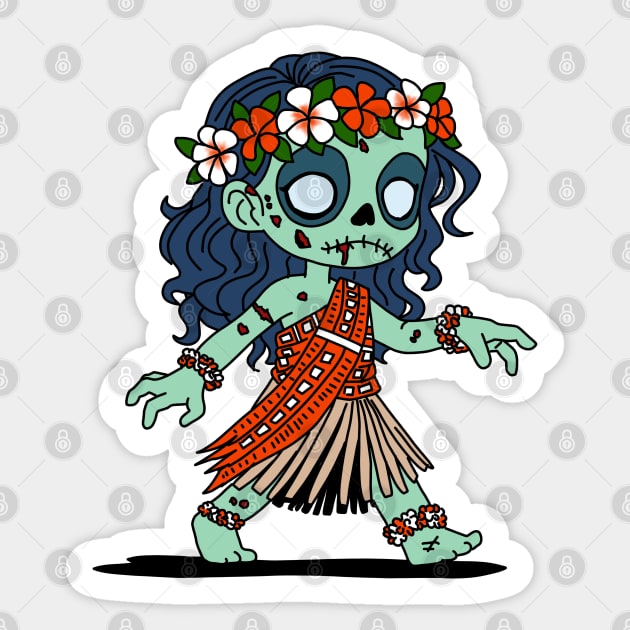 Tahitian Zombie Sticker by H. R. Sinclair